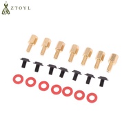 60Pcs Computer PC Case Motherboard Riser Screws 6-32-M3 Insulation Washers For Case Fans 6.5mm Brass