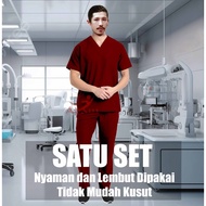 Doctor Scrub's OK Short Sleeve Shirt Set trust wear oka Nurse Scrub Medical American Dril