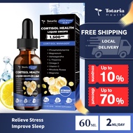 Totaria Cortisol Supplement Liquid Drops, 14 in 1 Cortisol Detox Manager with Magnesium Glycinate, A