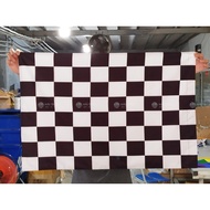 F1 Flag: Checked Flag - ending the race | 2-sided printing | Premium Kate Fabric