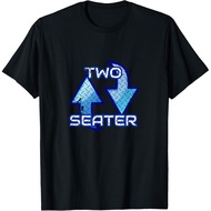 Men's cotton T-shirt Two Seater 2 Seats Word Play Innuendo T-Shirt Fast Shipping 4XL , 5XL , 6XL