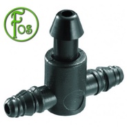 LDPE Micro Fitting - Micro Tee / Cross Tee / Two Way Outlet Dripper (4mm), irrigation