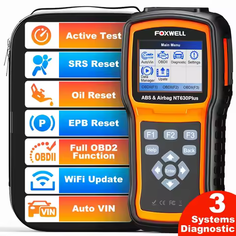 FOXWELL NT630 Plus OBD2 Diagnostic Tool Bidirectional Scanner Car ABS SAS SRS EPB OIL Reset Engine C
