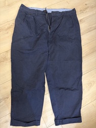 BEAMS PLUS 2 Pleats Tapered Twill 雙褶錐形卡其褲 海軍藍 XL碼