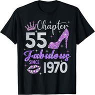 Chapter 55 Fabulous Since 1970 55th Birthday Women Girl T-Shirt