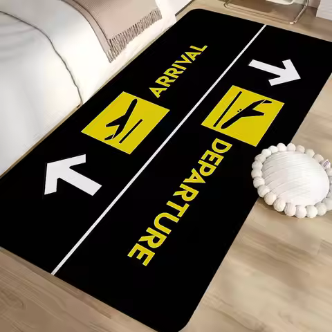 Airport Runway Bathroom Mat Anti-slip Absorb Water Long Strip Cushion Bedroon Mat Welcome Doormat