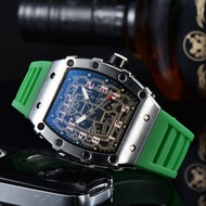 RM DE new fashion hollow business mens automatic watch high-grade handsome barrel shaped personality