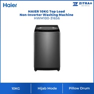 HAIER 10KG Top Load Non-Inverter Washing Machine Starry Silver HWM100-316S6 | Auto Restart | Anti-Ba