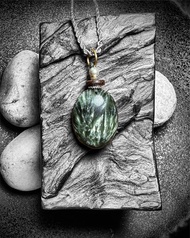 綠龍晶 銅銀製吊墜