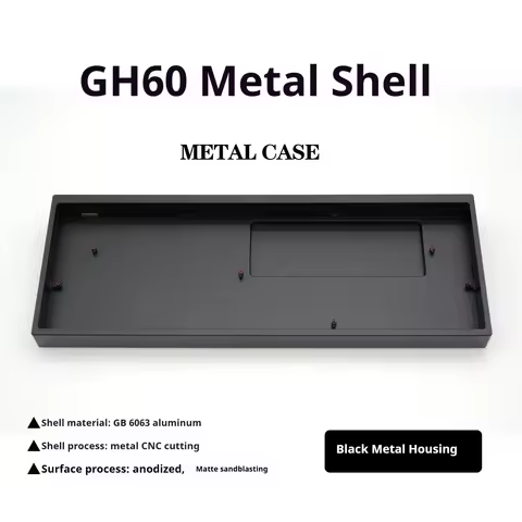 Mad 60he GH60 Aluminum Customized Fine Carving Keyboard Shell 60% Keys Layouts Keyboard Case For Woo