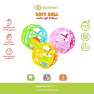 *FRAULEINCO* Goodway Soft Ball With Light & Music Teether Rattle Baby Baby Teether Ball Toy/ Baby To
