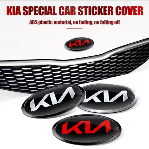 Car Hood Front Bonnet Grill Rear Trunk Emblem For Kia Sportage Rio 3 Soul Picanto EV6 Cerato Niro Te