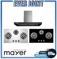 Mayer MMSS773HI / MMGH773HI [78cm] 2 Burner Stainless Steel / Glass Black Gas Hob + Mayer MMBCH900I [90cm] Chimney Cooker Hood Bundle Deal!!