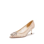 <Ivy>Staccato Womens Stiletto Court Shoes ผู้หญิงs ลูกไม้ รองเท้าส้นสูงรองเท้า งานแต่งงานรองเท้าส้นส