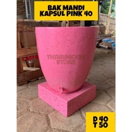 BAK MANDI GENTONG AIR MINIMALIS MODEL TERASO CAPSUL PINK TYPE 40