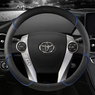 For Toyota Prius 30 20 Prius V Prius C Prius Prime Car Steering Wheel Cover Massage Non-slip Leather Auto Accessories