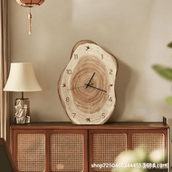 Jam Hiasan Bentuk Gelang Kayu Retro Mute Quartz Jam Meja & Jam Dinding Estetik Rumah