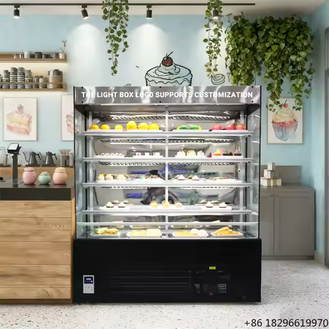 High Quality Vertical Straight Edge Box Custom Refrigerated Display Cabinet Energy Save Refrigerated