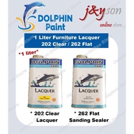 DOLPHIN PAINT [ 1 Liter ] 262 Flat Sanding Sealer / 202 Clear Lacquer Furniture Lacquer (Only in West Malaysia)