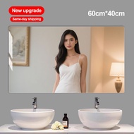 Rectangle half-body mirror sticker self-adhesive wall mirror bedroom acrylic mirror sticker wall