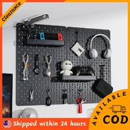 【Ready stock】Pegboard Perforated Display Board Wall Display Rack Peg Board Wall Mounted Hole Board W