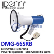 Denn DMG-66SRB Power Megaphone (Siren/Record/DC Rechargeable Battery/DC 12V input/Built-in Microphon