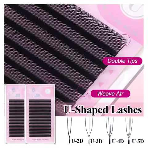 New Arrival U Shape YY Eyelashes Extensions 3DW U5DW Lashes Extension Premade Volume Fans False Eyel