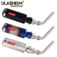Slip OnFOR Honda GROM MSX125 MSX 125 2013-2015 Motorcycle Exhaust Muffler Link Pipe Carbon Fiber Exh