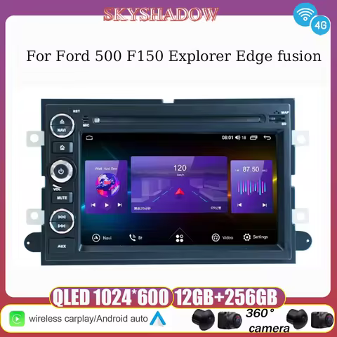 12G+256G Carplay Auto Android 13.0 4G LTE IPS Car DVD Player GPS Map WIFI Bluetooth Radio For Ford 5