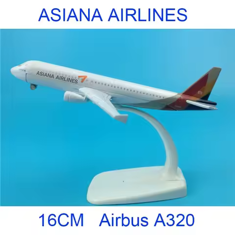 16CM 1:400 Scale Airplane Model Korean Asiana A320-200 Airways Airlines Alloy Aircraft Plane Collect