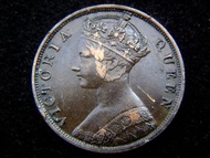 British Hong Kong-1866年(大清同治五年)英屬香港一仙(Cent)銅幣(英女皇維多利亞歌德肖像,好品)