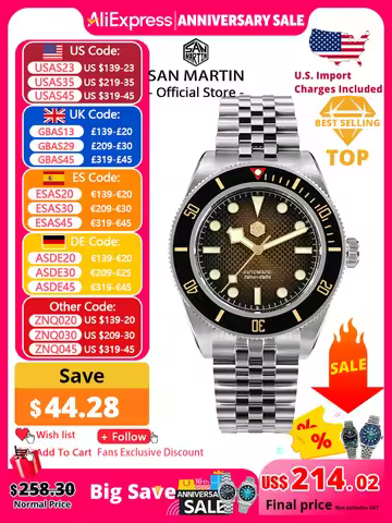 San Martin 3D Waffle Dial New 40mm Dive Watch NH35 Men's Watches Automatic Mechanical Sapphire Water
