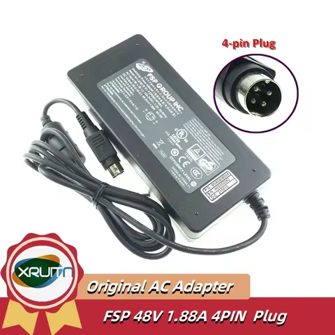 Genuine FSP FSP090-AFAN3 48V 1.88A 90W Switching Power Adapter Charger 90W Laptop Power Supply 4-Pin