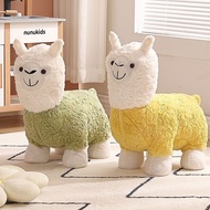 【Ready  Stock】Alpaca Stool Plush Creative Lamb Stool Online Red Stool Animal Stool Cartoon Children'