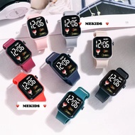 👨‍👩‍👧‍👦MEKIDS👨‍👩‍👧‍👦Student Watch Digital Korean Style LED Calendar Party Fashion Watch 简约电子手表