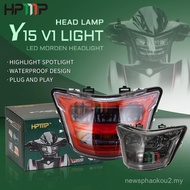 HPMP Y15 V1 LC135 V2-V7 Lampu Kepala LED PNP H4 Asap Jelas LAMPU DEPAN 2023 BARU YAMAHA Y15ZR Y15Z V