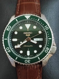 SEIKO 精工 5號 綠水鬼 SKX Day Date Mechanical Automatic Watch 5 Sports 5仔 Seiko5 42.5mm DRESSKX 雙帯 綠圈 綠面 墨