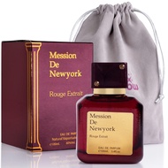 Mession de NewYork Rouge Extrait for Eau De Parfum Men and Women 3.4 Oz Features Bitter Almond & Saf
