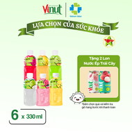 [ Lốc 6 lon ] VINUT Combo 6 vị Nước ép Trái Cây có Thạch COJO COJO 320ml