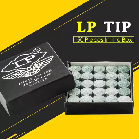 LP Snooker Cue Tip 10/10.5mm 50 Pcs Billiards Tips Black Eight Billiard Supplies Billiards Accessori
