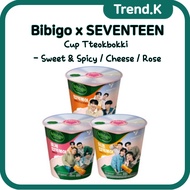 Bibigo x SEVENTEEN Collaboration/ Cup Tteokbokki 110g– Sweet & Spicy/ Cheese/ Rose/ Korean Rice Cake