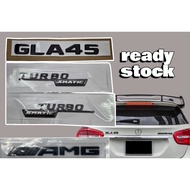 emblem gla45 merc benz amg turbo 4matic hitam