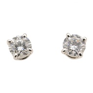 【二手】蒂芙尼 (Tiffany & Co.) 單鑽耳環，Pt950 鉑金，女士單鑽耳環，二手