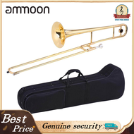 Ammoon Alto ทรอมโบนเคลือบสีทองเหลือง B แบนฟรีของขวัญ