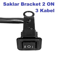 Saklar On Off Bracket Spion Motor Untuk Lampu Depan Motor - Lampu Tembak LED - Switch On Of Braket /