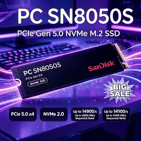 Western Digital WD Black SN8050S 1T 2TB NVMe SSD PCIe 3.0 M.2 2280 Up To3200MB/s Drives for Shockpro