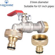 {0604 VOGUEZONE NEW} G1inch Brass Fitting Hose Tap Faucet Water Pipe Connector Garden Adapter