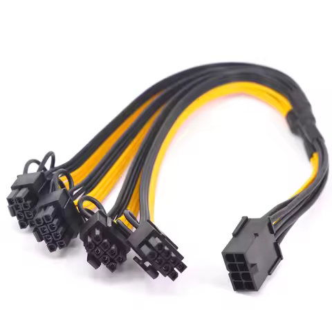 PCI Express 8Pin Female 1 to 4 Male Power supply Cable Y Spiltter PCI-e Graphics Card 8 Pin Port Mul
