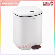 Ecoco Nordic Pedal Waste Bin Dust Dustbin Household Step-On Soft Closing Garbage Sealed Lid 11L/Rain