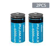 C size Rechargeable Battery Type C USB Port 6000mWh R14 LR14 Lithium Ion C Battery for Water Heater